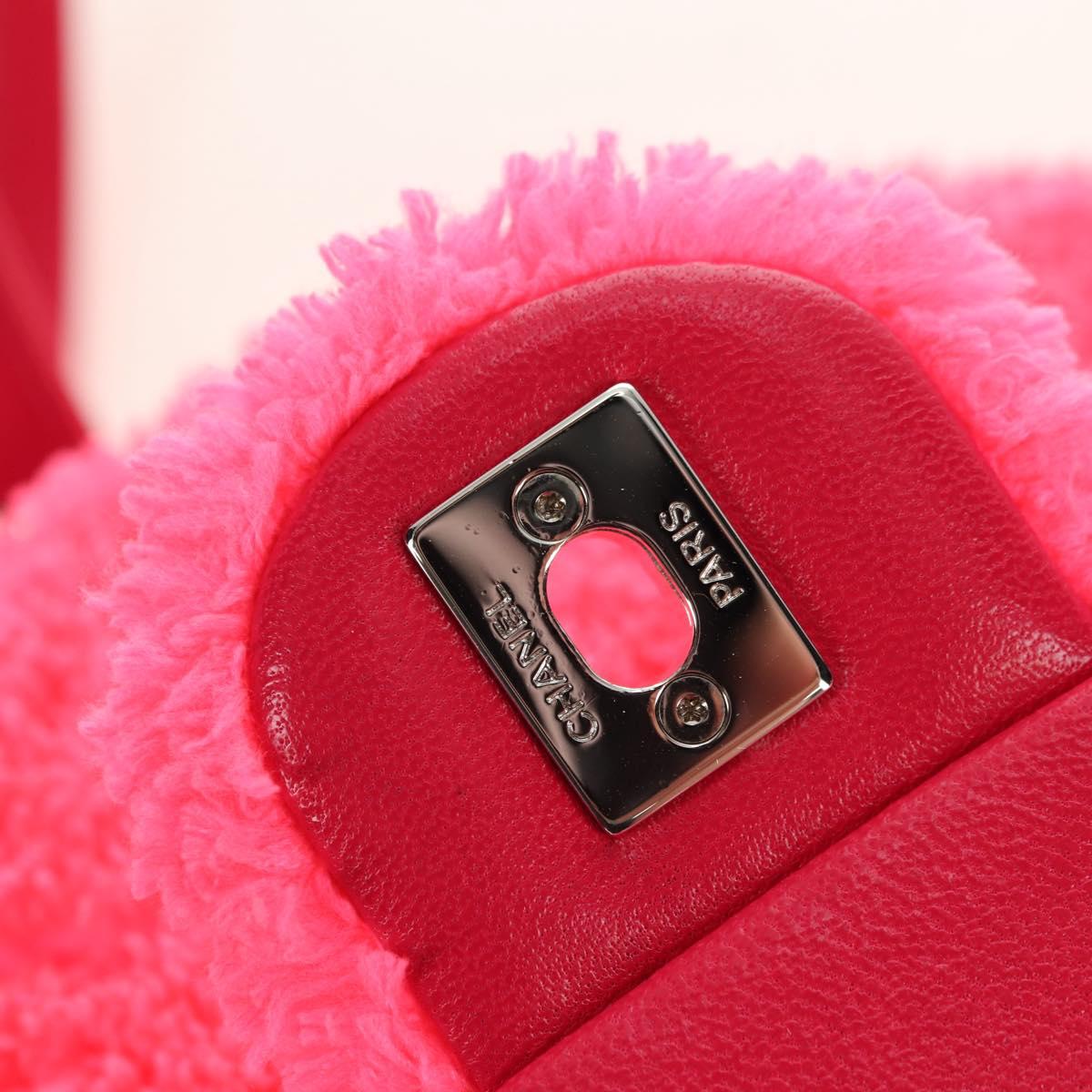 CHANEL Matelasse Chain Backpack pile Pink Silver CC Auth 181955M
