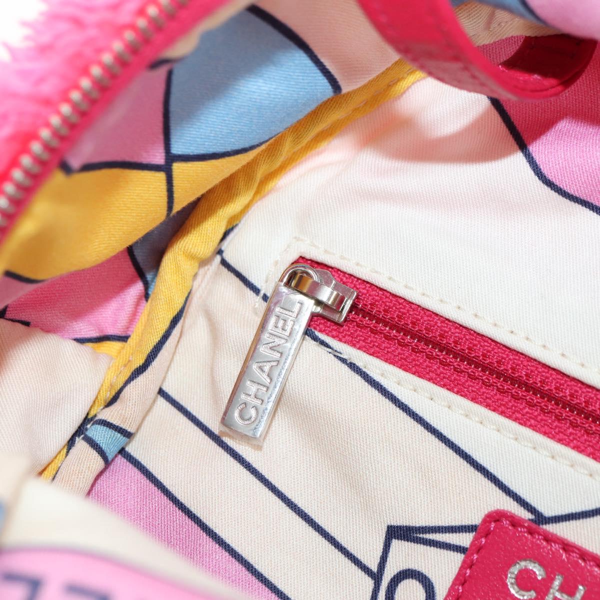 CHANEL Matelasse Chain Backpack pile Pink Silver CC Auth 181955M