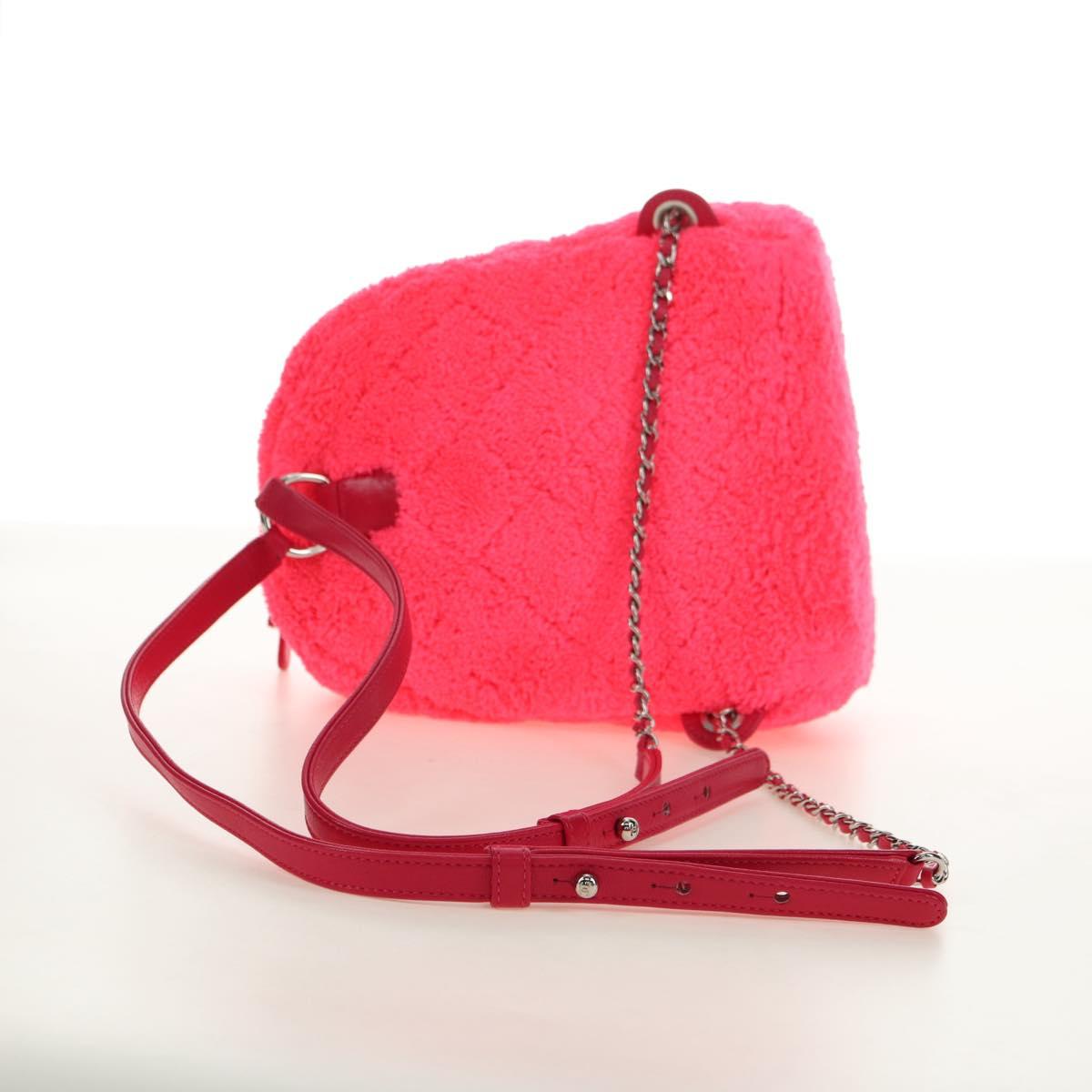 CHANEL Matelasse Chain Backpack pile Pink Silver CC Auth 181955M