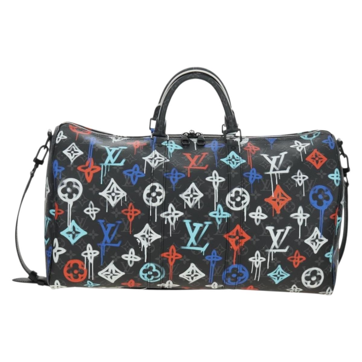LOUIS VUITTON Eclipse Graffiti Keepall Bandouliere 50 Bag M21384 Auth 181959SM