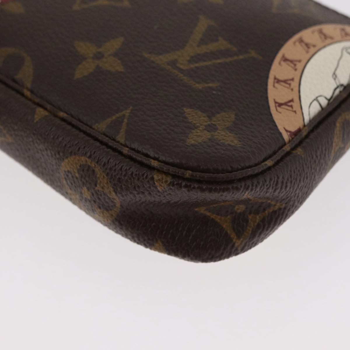 LOUIS VUITTON Monogram Patch Mini Pochette Accessoires Pouch M95804 Auth 181966V