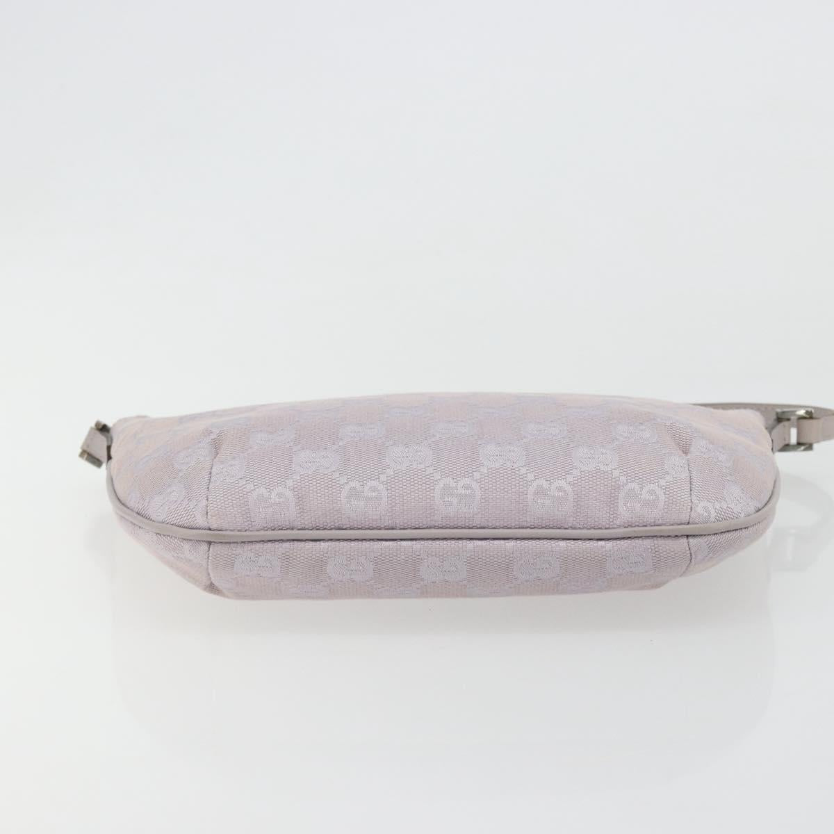 GUCCI GG Canvas Shoulder Bag Lavende Silver 32160 Auth 181980A