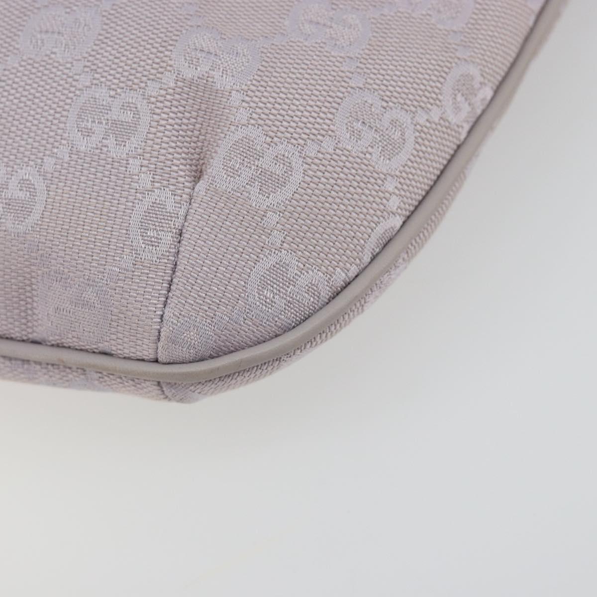 GUCCI GG Canvas Shoulder Bag Lavende Silver 32160 Auth 181980A