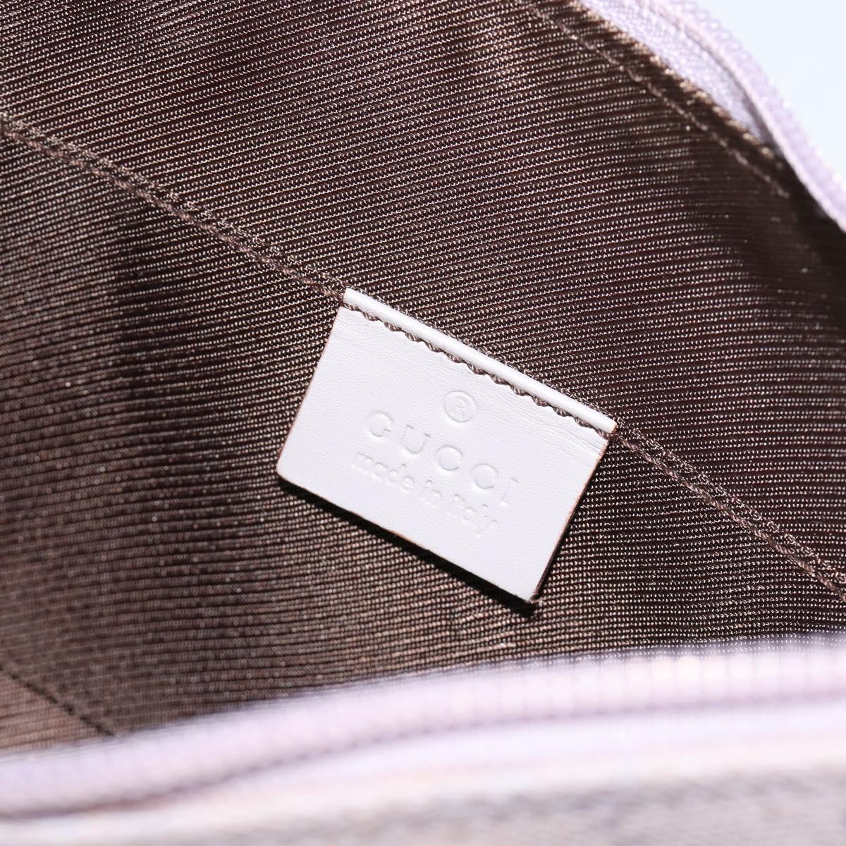 GUCCI GG Canvas Shoulder Bag Lavende Silver 32160 Auth 181980A