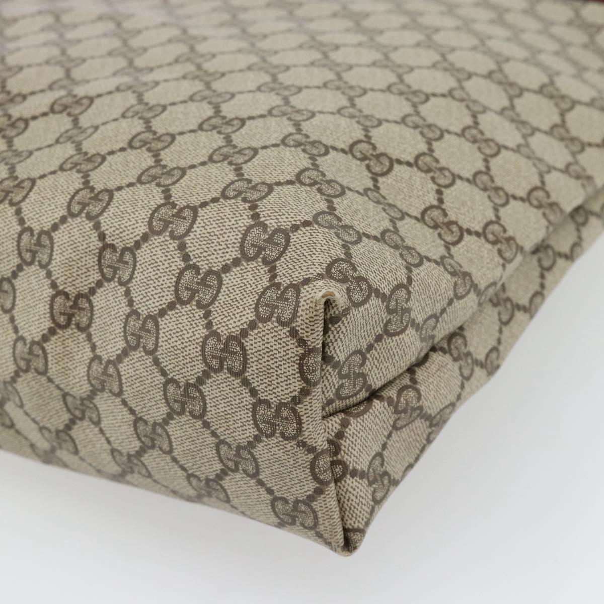 GUCCI GG Supreme Web Sherry Line Tote Bag PVC Beige Gold 40 02 003 Auth 181985A