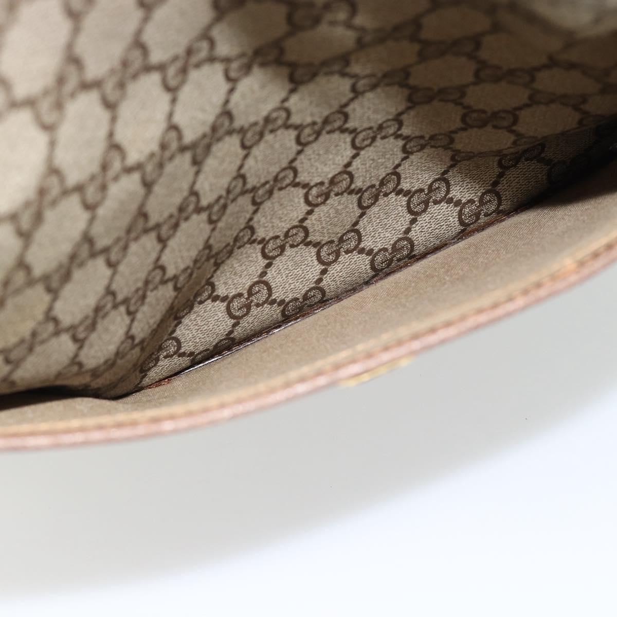 GUCCI GG Supreme Web Sherry Line Tote Bag PVC Beige Gold 40 02 003 Auth 181985A