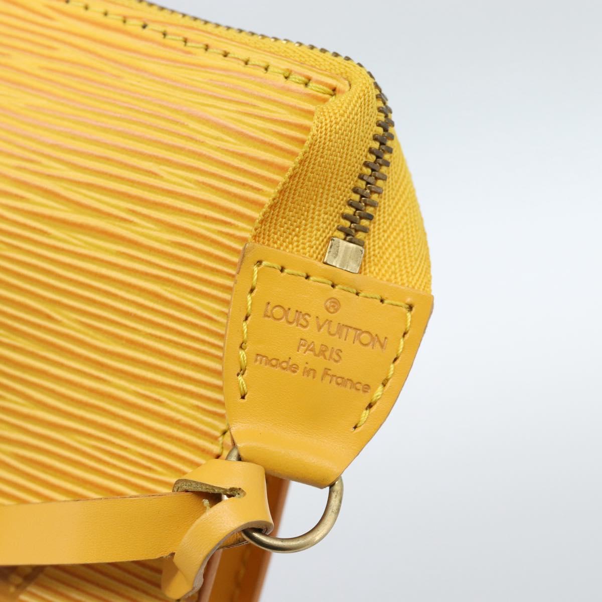 LOUIS VUITTON Epi Pochette Accessoires Pouch Yellow M52949 LV Auth 181996A