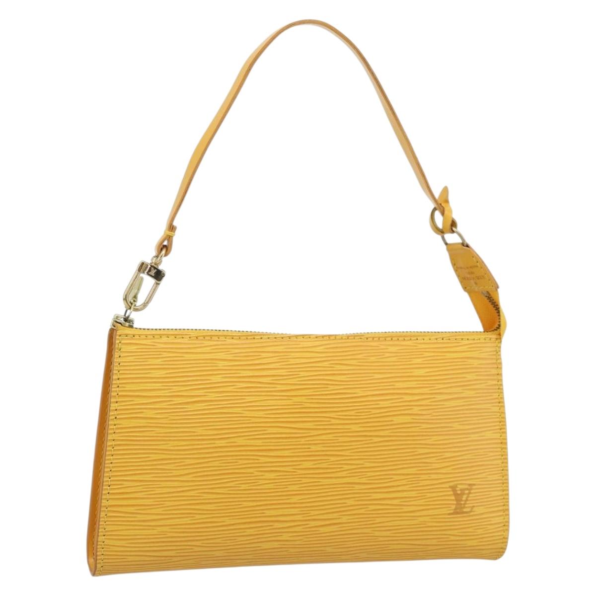LOUIS VUITTON Epi Pochette Accessoires Pouch Yellow M52949 LV Auth 181996A
