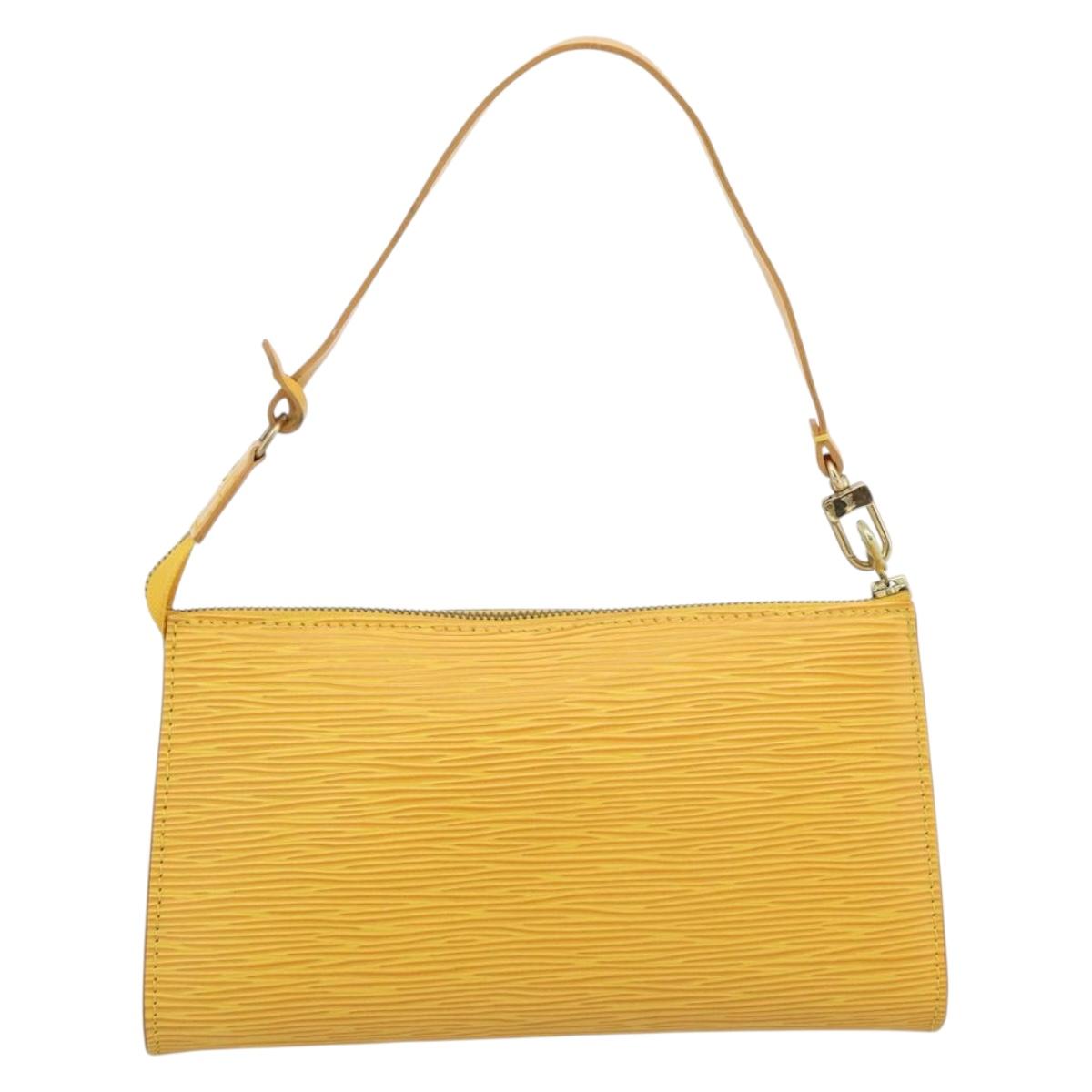 LOUIS VUITTON Epi Pochette Accessoires Pouch Yellow M52949 LV Auth 181996A