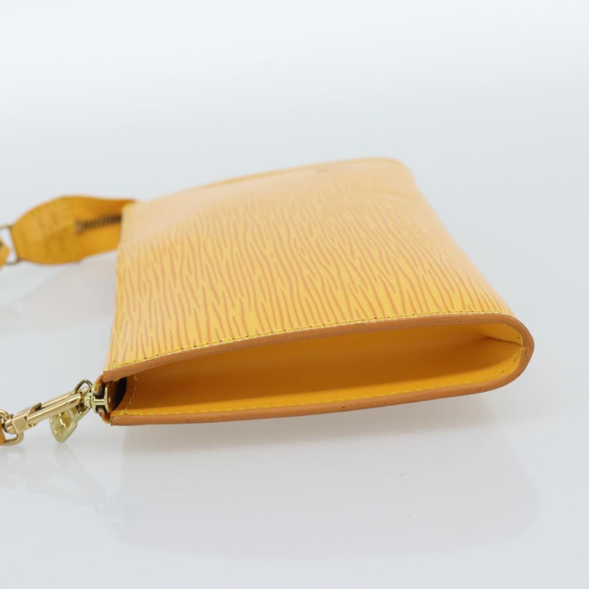 LOUIS VUITTON Epi Pochette Accessoires Pouch Yellow M52949 LV Auth 181996A