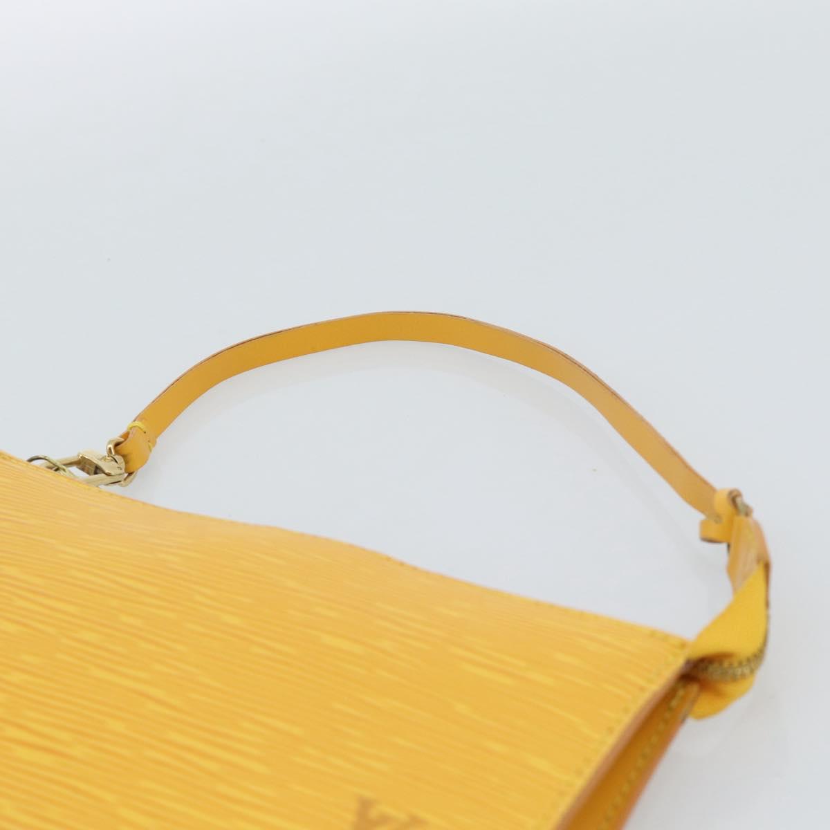 LOUIS VUITTON Epi Pochette Accessoires Pouch Yellow M52949 LV Auth 181996A
