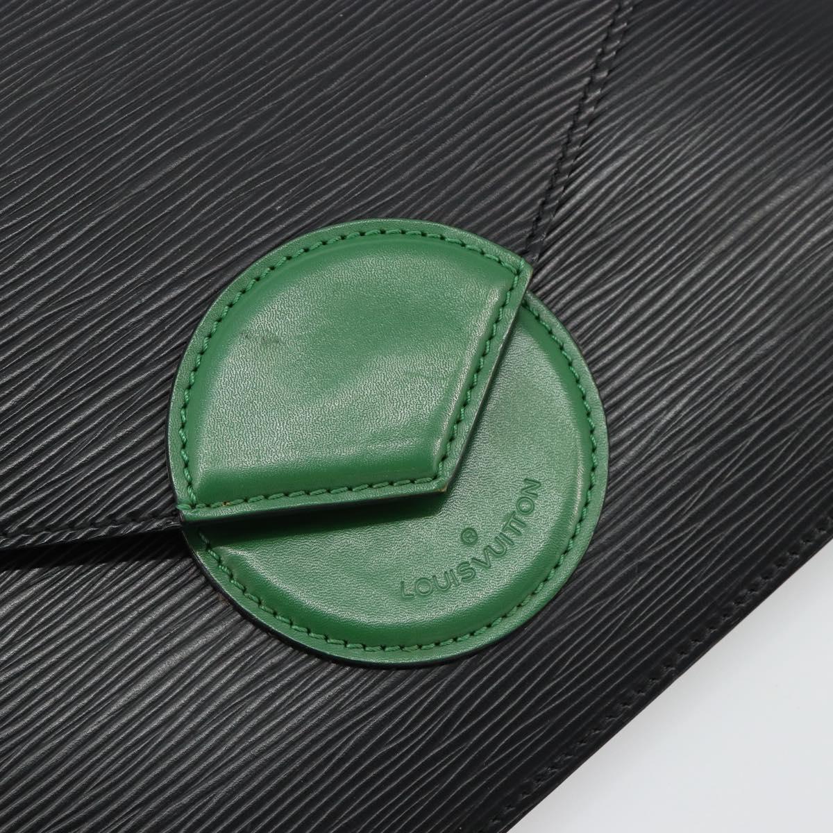 LOUIS VUITTON Epi Osh Shoulder Bag Black Green M52444 LV Auth 181997