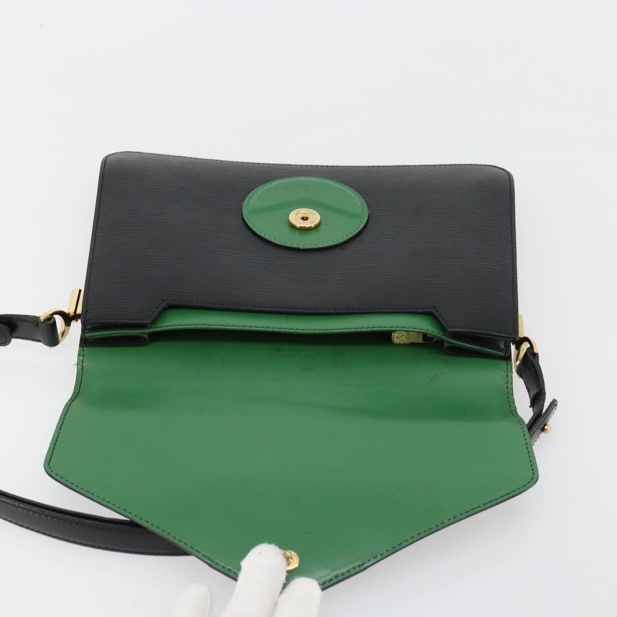 LOUIS VUITTON Epi Osh Shoulder Bag Black Green M52444 LV Auth 181997