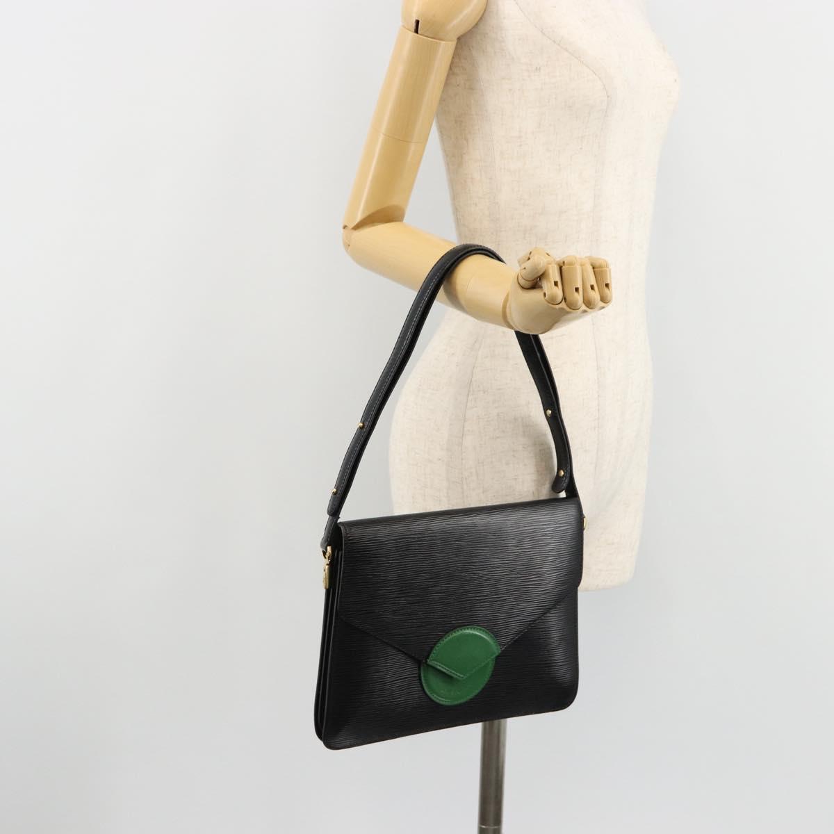LOUIS VUITTON Epi Osh Shoulder Bag Black Green M52444 LV Auth 181997