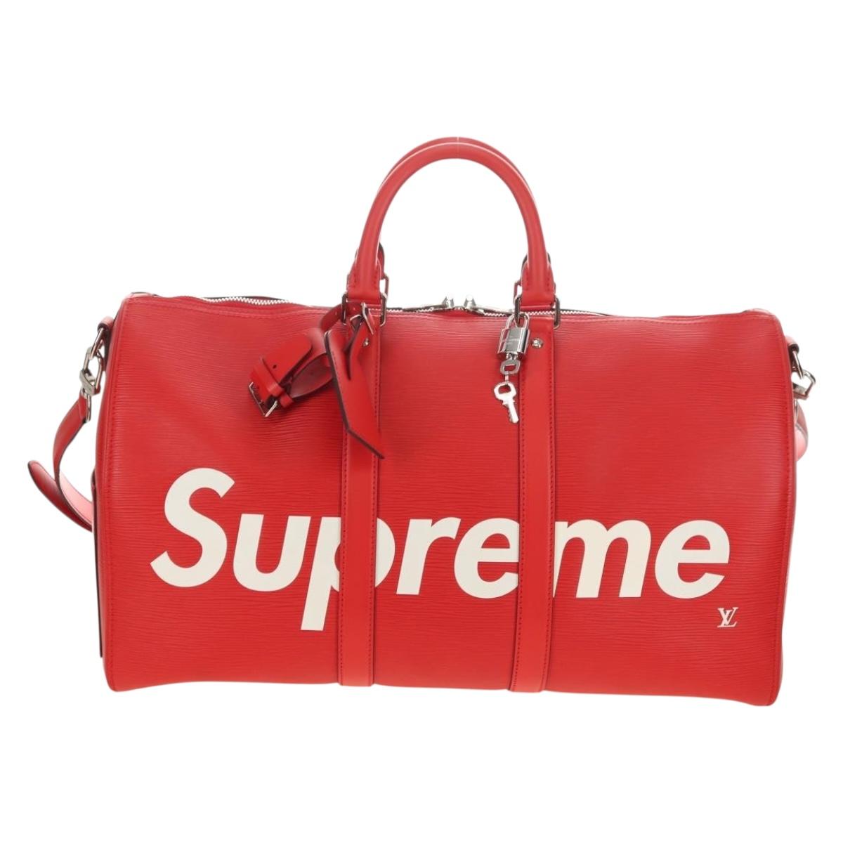 LOUIS VUITTON Epi Supreme Keepall Bandouliere 45 Boston Bag M53419 Auth 181998SM