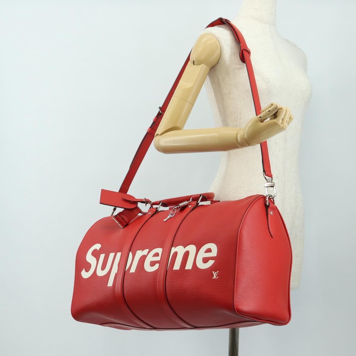 LOUIS VUITTON Epi Supreme Keepall Bandouliere 45 Boston Bag M53419 Auth 181998SM