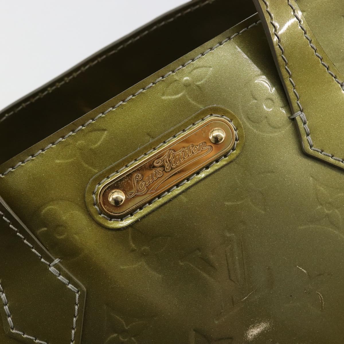 LOUIS VUITTON Monogram Vernis Wilshire PM Hand Bag Veil bronze LV Auth 182003