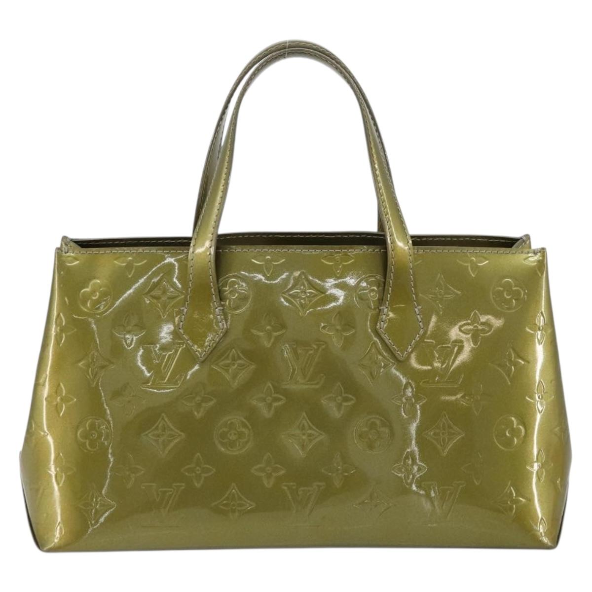 LOUIS VUITTON Monogram Vernis Wilshire PM Hand Bag Veil bronze LV Auth 182003