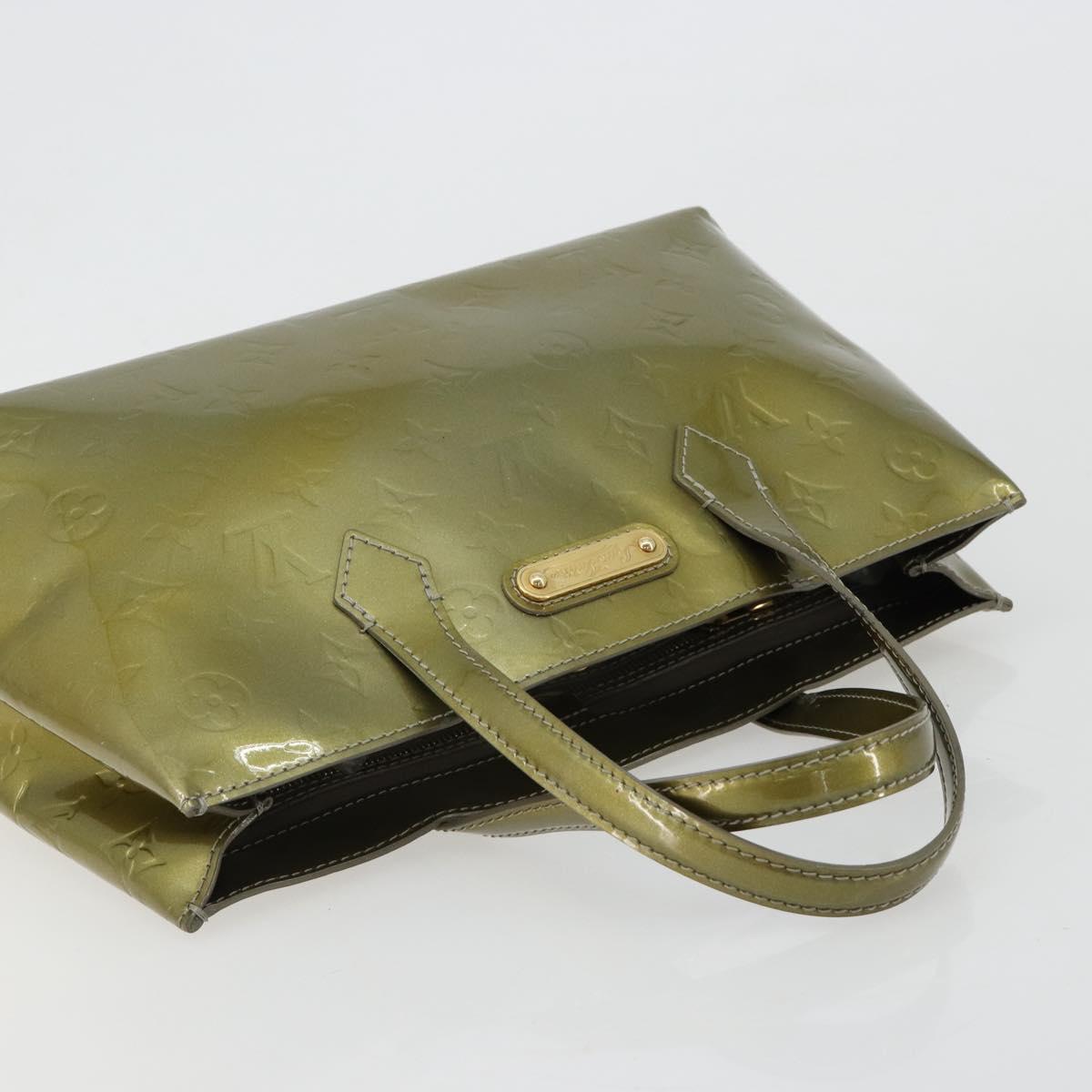 LOUIS VUITTON Monogram Vernis Wilshire PM Hand Bag Veil bronze LV Auth 182003