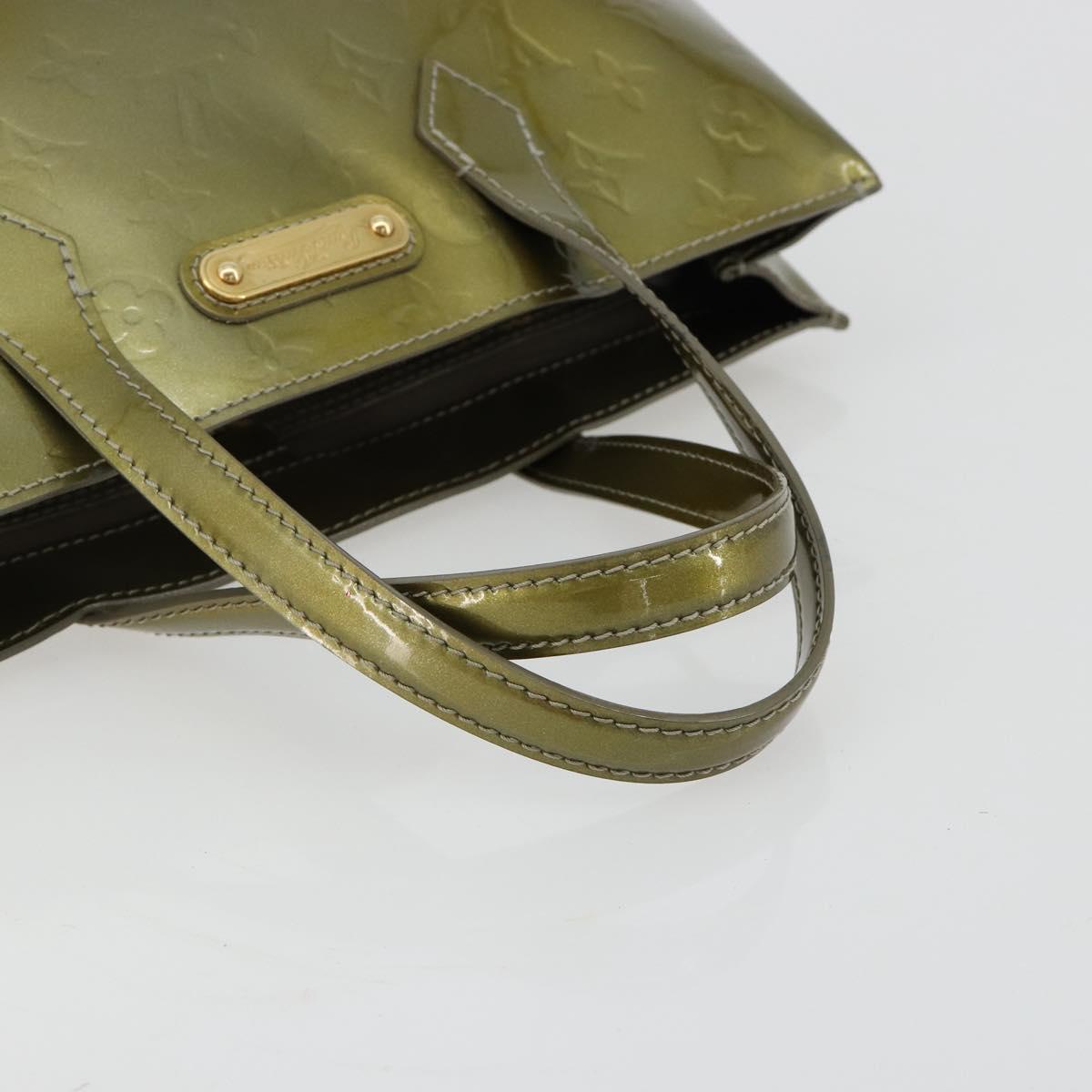 LOUIS VUITTON Monogram Vernis Wilshire PM Hand Bag Veil bronze LV Auth 182003