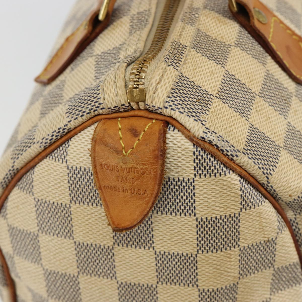 LOUIS VUITTON Damier Azur Speedy 25 Hand Bag N41534 LV Auth 182004