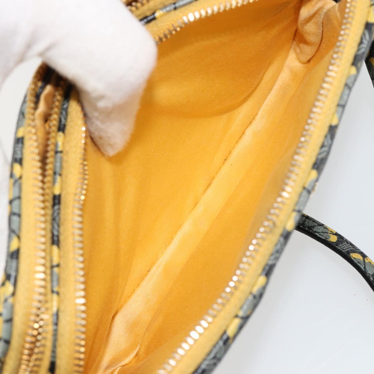 Miu Miu Shoulder Bag Leather Gray Gold Auth 182013A
