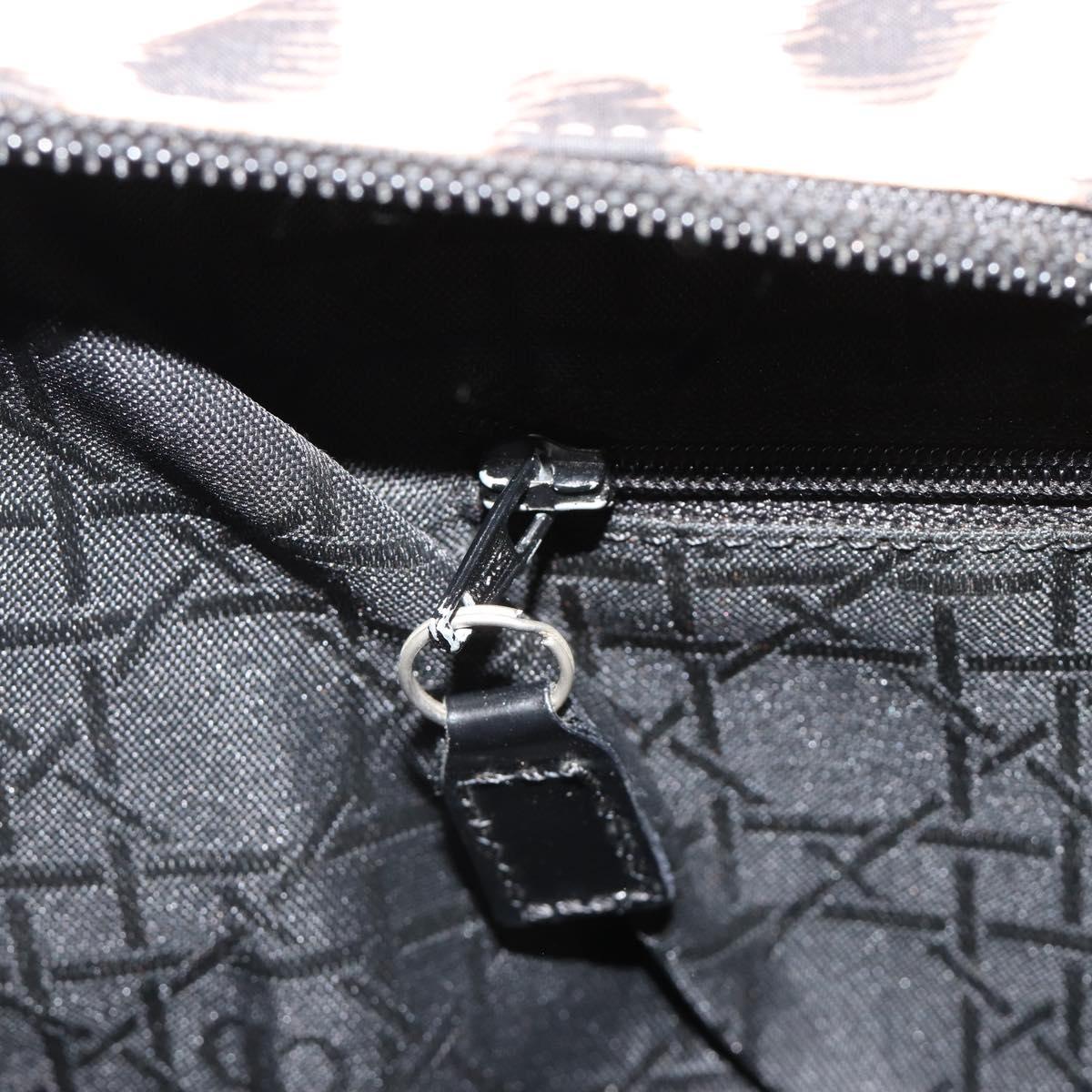Christian Dior Canage Lady Dior Hand Bag Nylon Beige Silver Auth 182018V