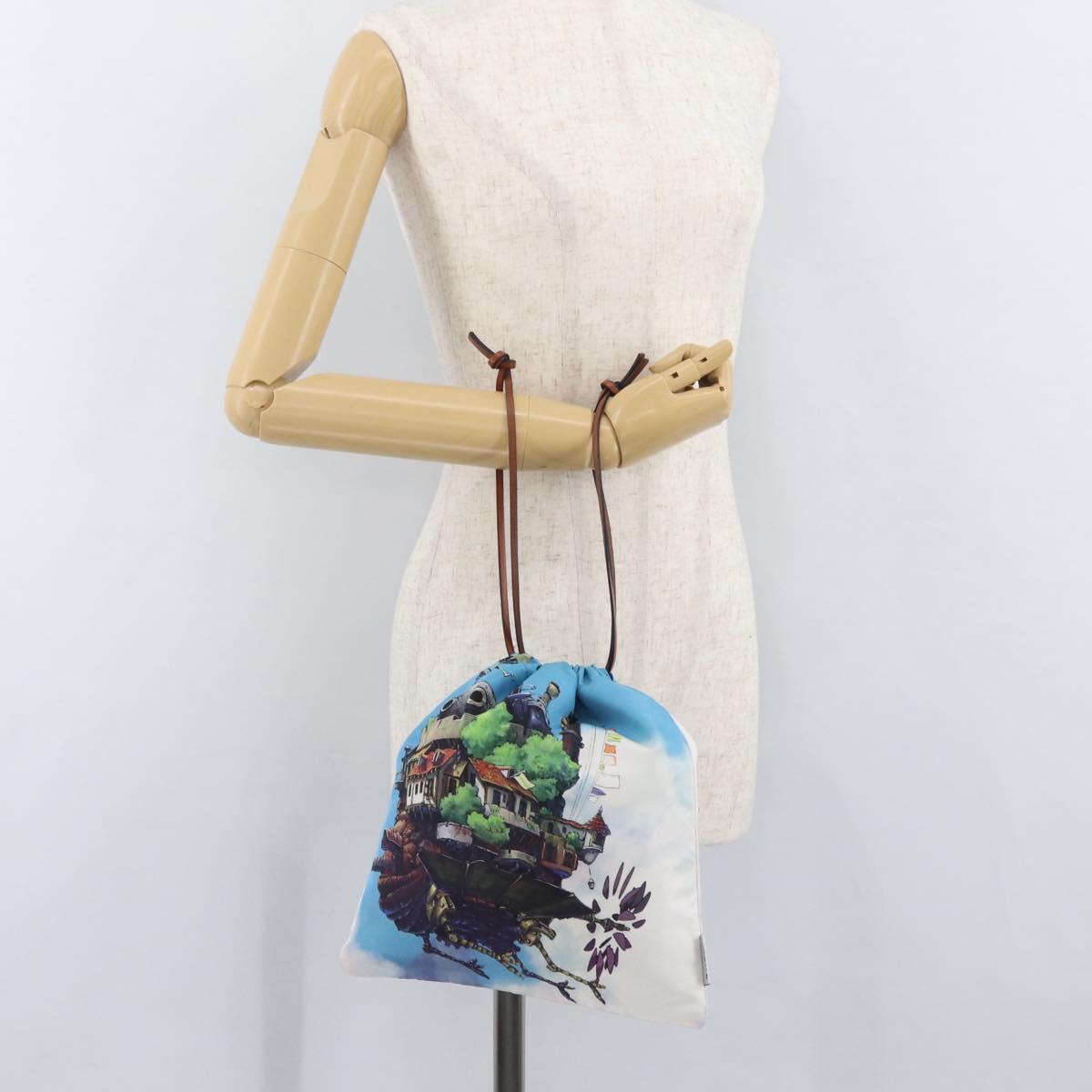 LOEWE Studio Ghibli Collaboration Purse Pouch Nylon Blue Auth 182024SM