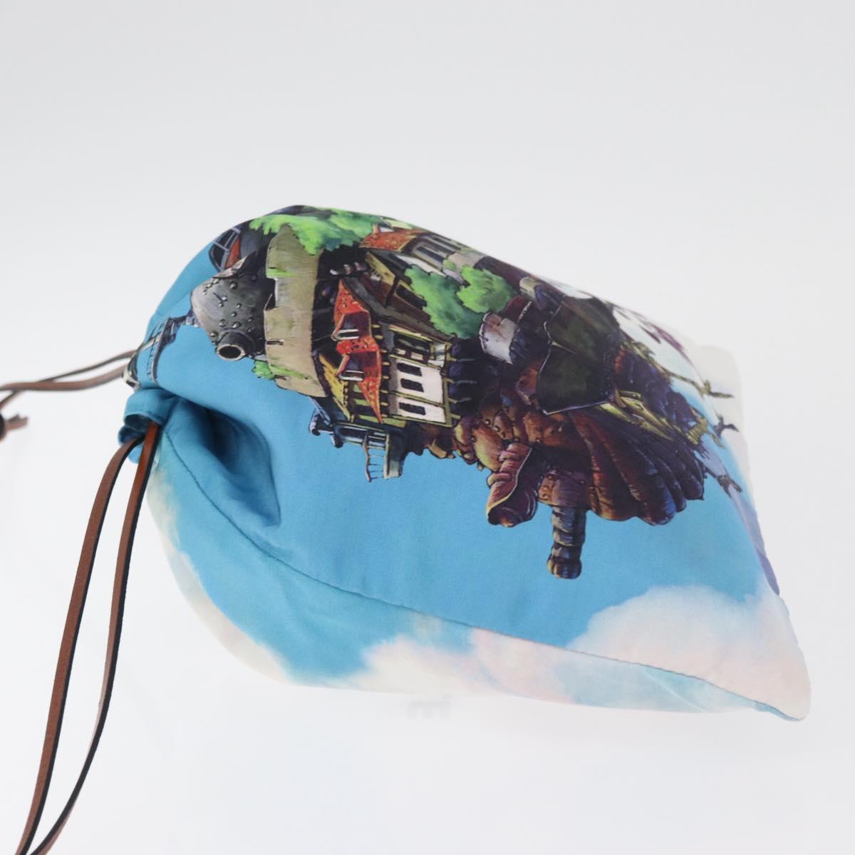 LOEWE Studio Ghibli Collaboration Purse Pouch Nylon Blue Auth 182024SM