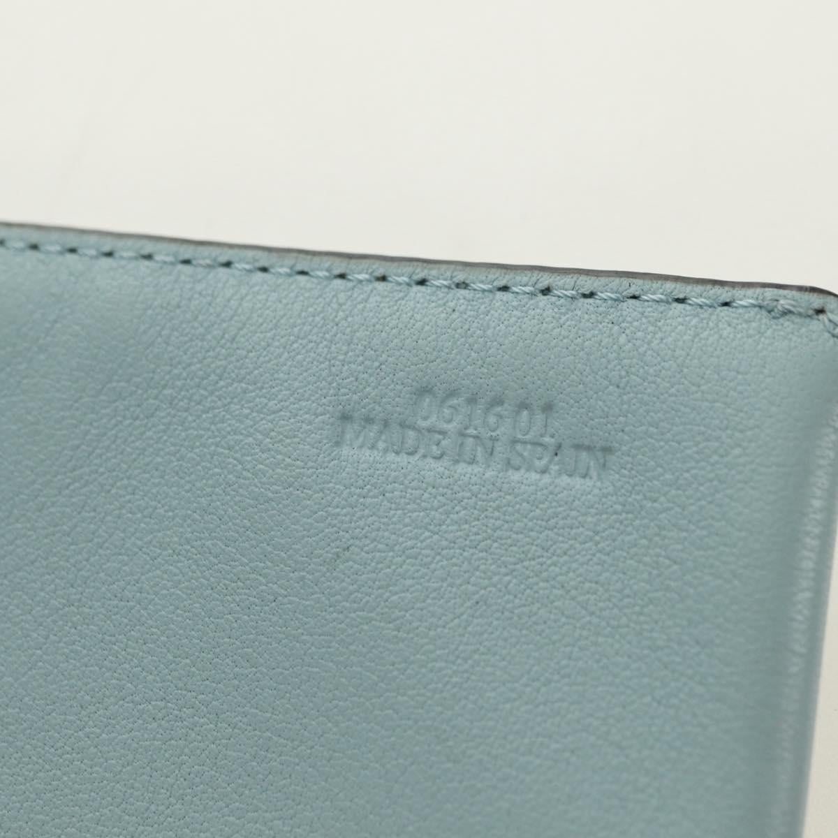 LOEWE Hammock Medium Hand Bag Leather 2way Light Blue Silver Auth 182026V