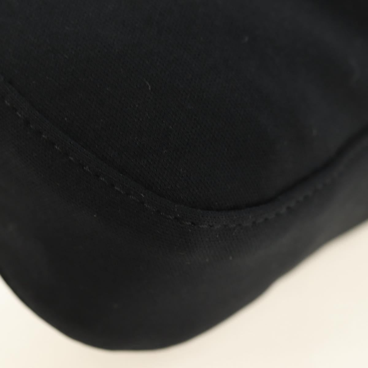 FENDI Mamma Baguette Shoulder Bag Cotton Black Silver Auth 182029SAM