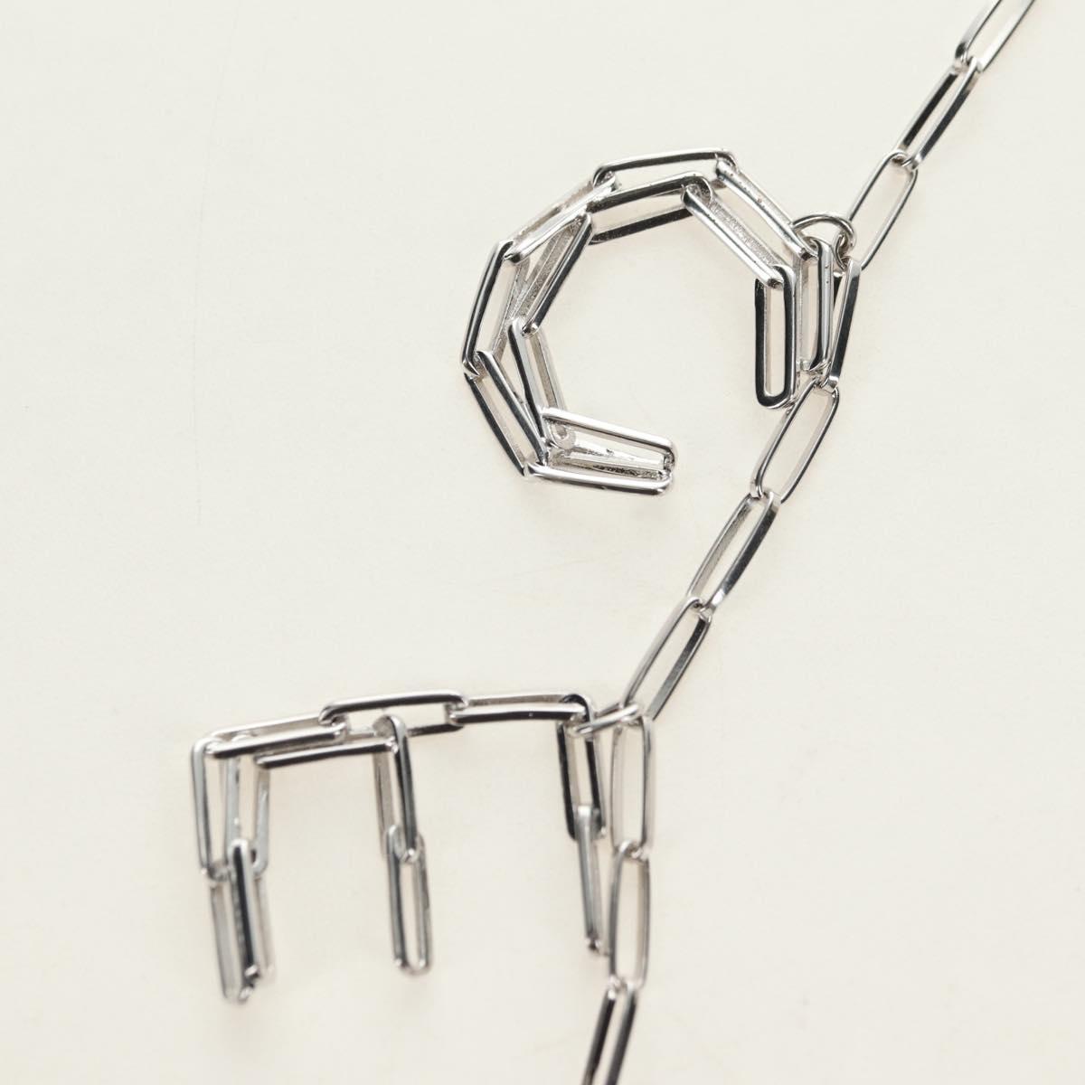 CELINE Necklace metal Silver Auth 182048M