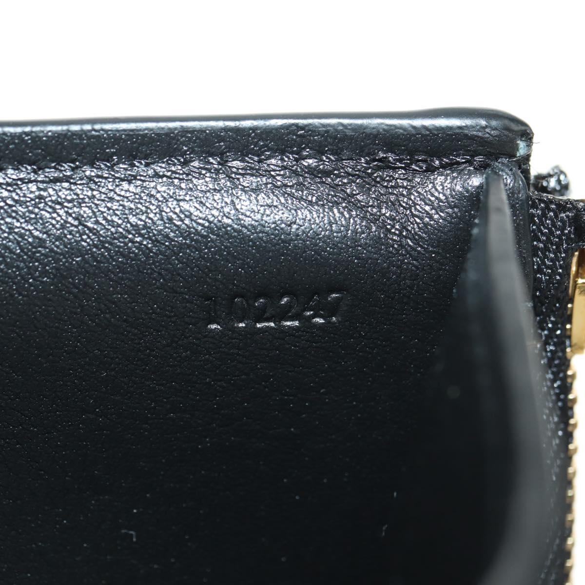LOEWE Ghibli Collaboration Compact Wallet Leather Black Gold Auth 182050SM