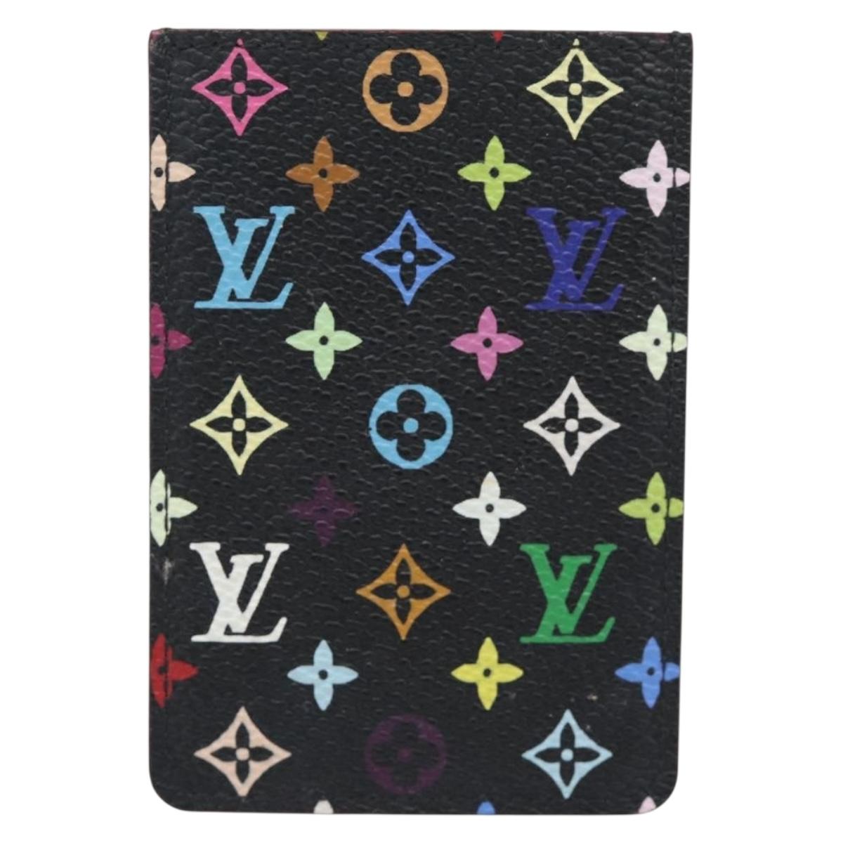 LOUIS VUITTON Monogram Multicolor Etui Miroir Mirror Black M92651 Auth 182055A