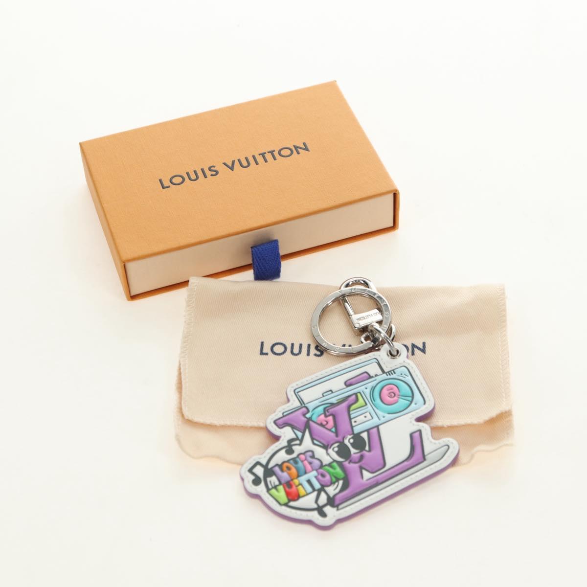 LOUIS VUITTON Monogram Comics Key Holder Purple MP3456 LV Auth 182056M