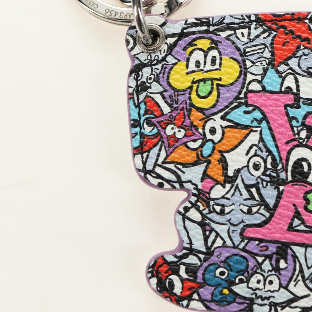 LOUIS VUITTON Monogram Comics Key Holder Purple MP3456 LV Auth 182056M