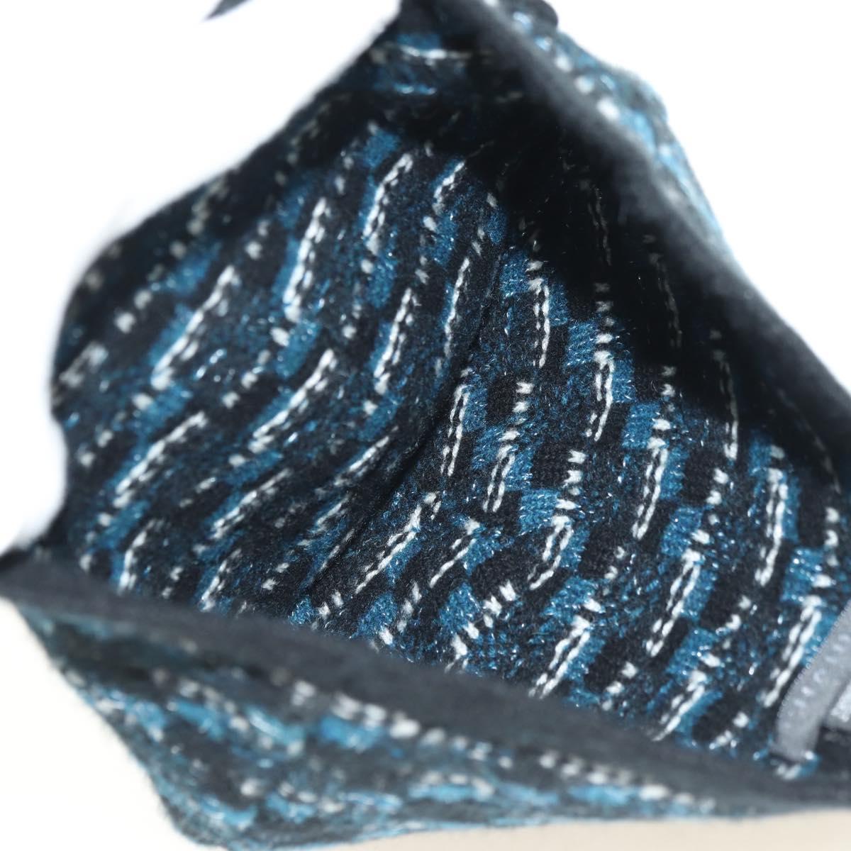 CHANEL Cap Tweed Navy CC Auth 182058M