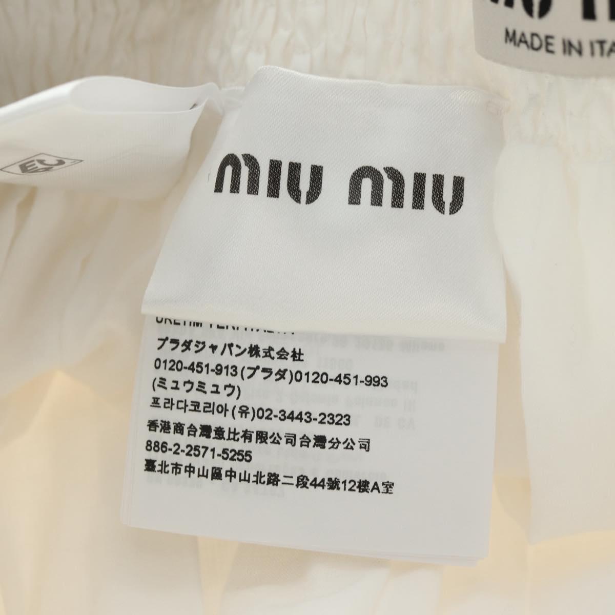 Miu Miu Skirt Cotton White Auth 182059M