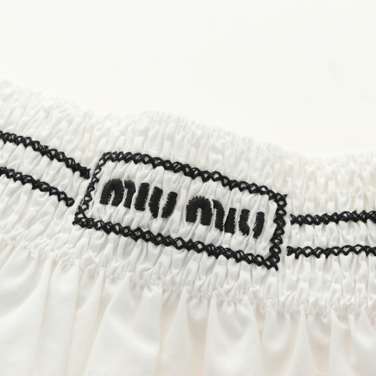 Miu Miu Skirt Cotton White Auth 182059M