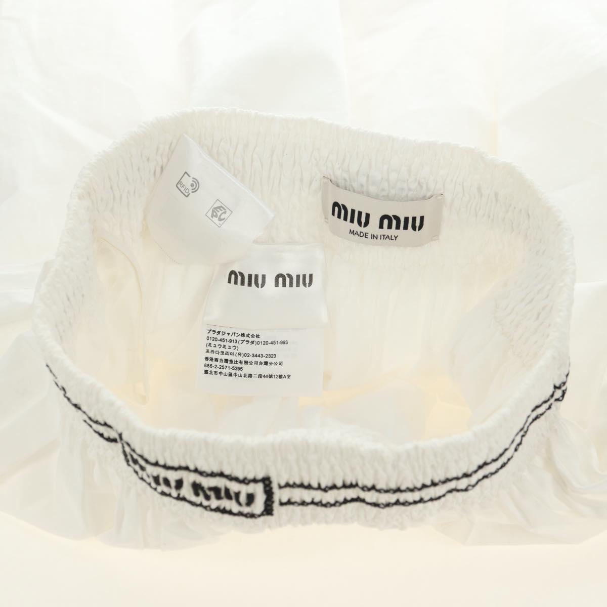 Miu Miu Skirt Cotton White Auth 182059M
