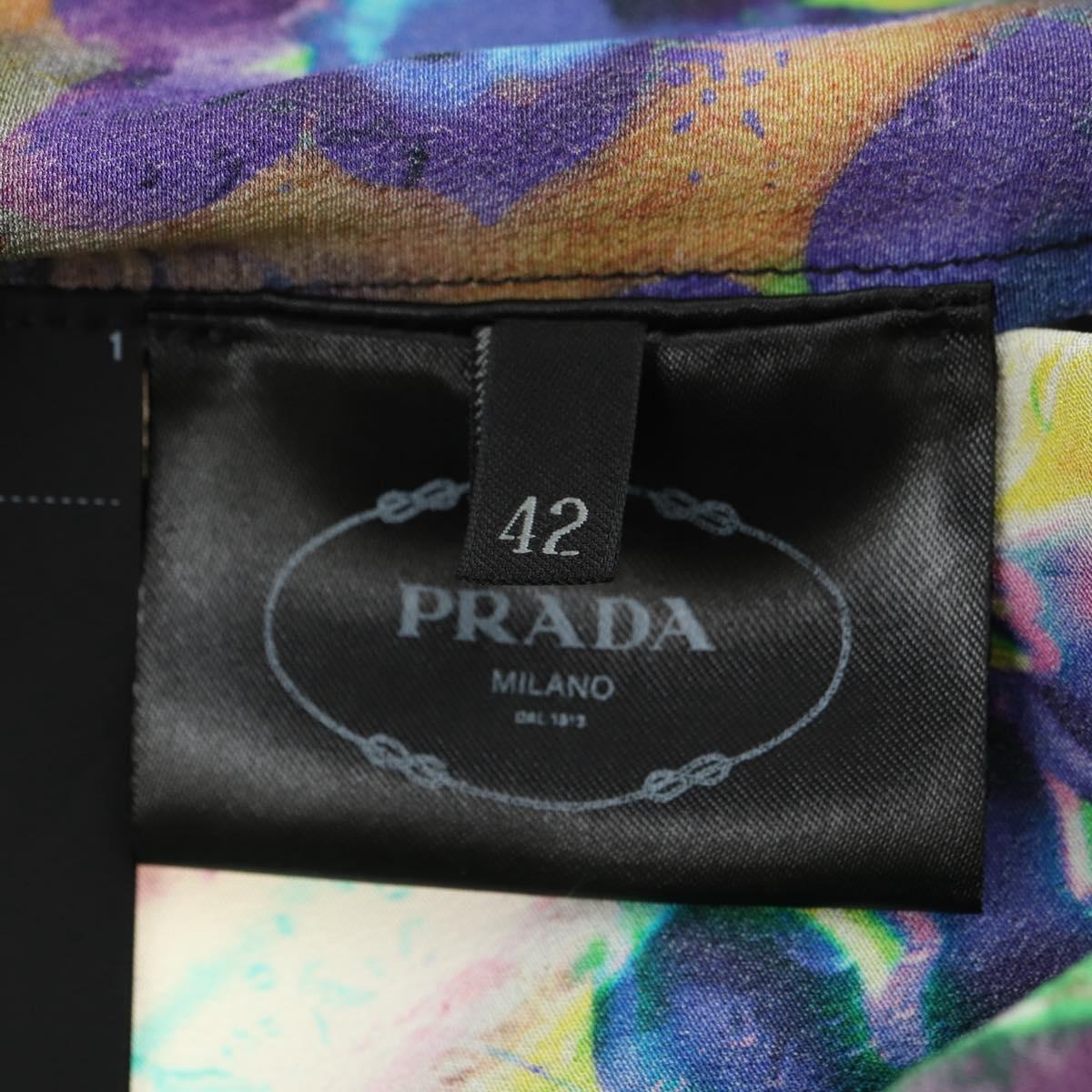 PRADA Blouse Silk Green Auth 182061M