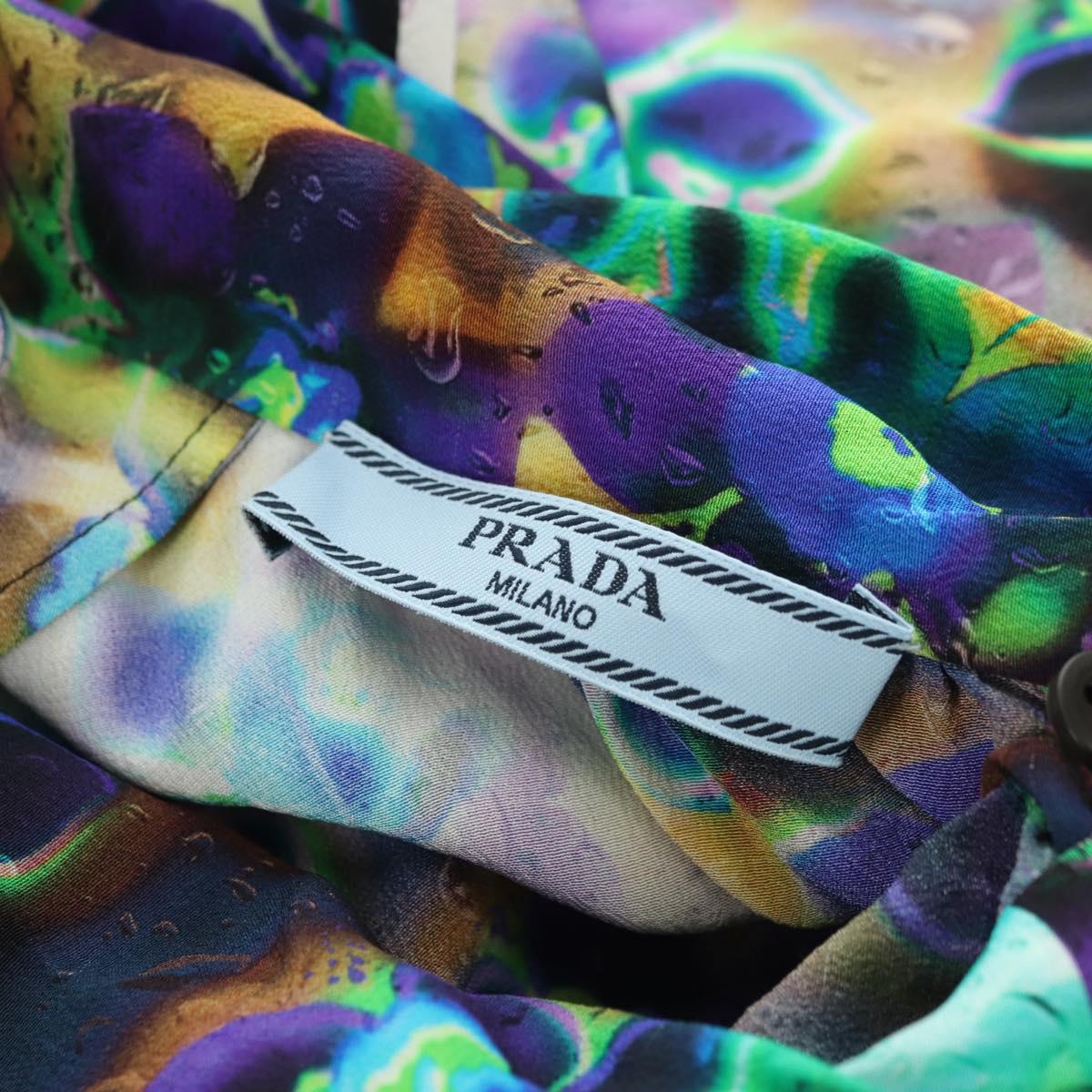 PRADA Blouse Silk Green Auth 182061M