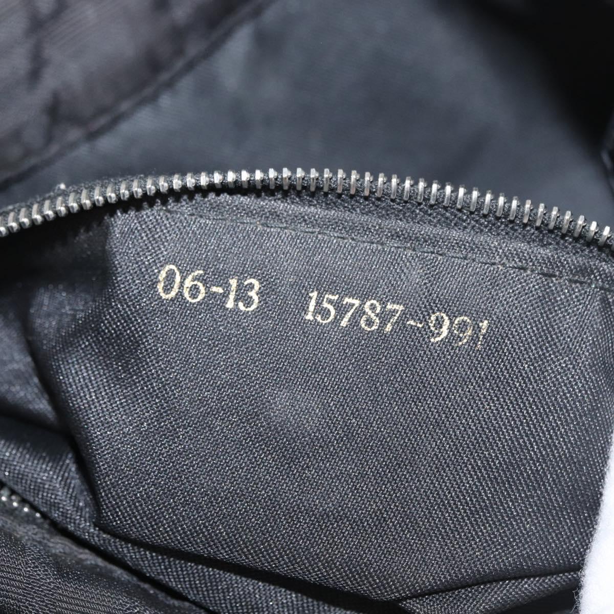 FENDI Zucca Canvas Hand Bag Black Silver Auth 182080