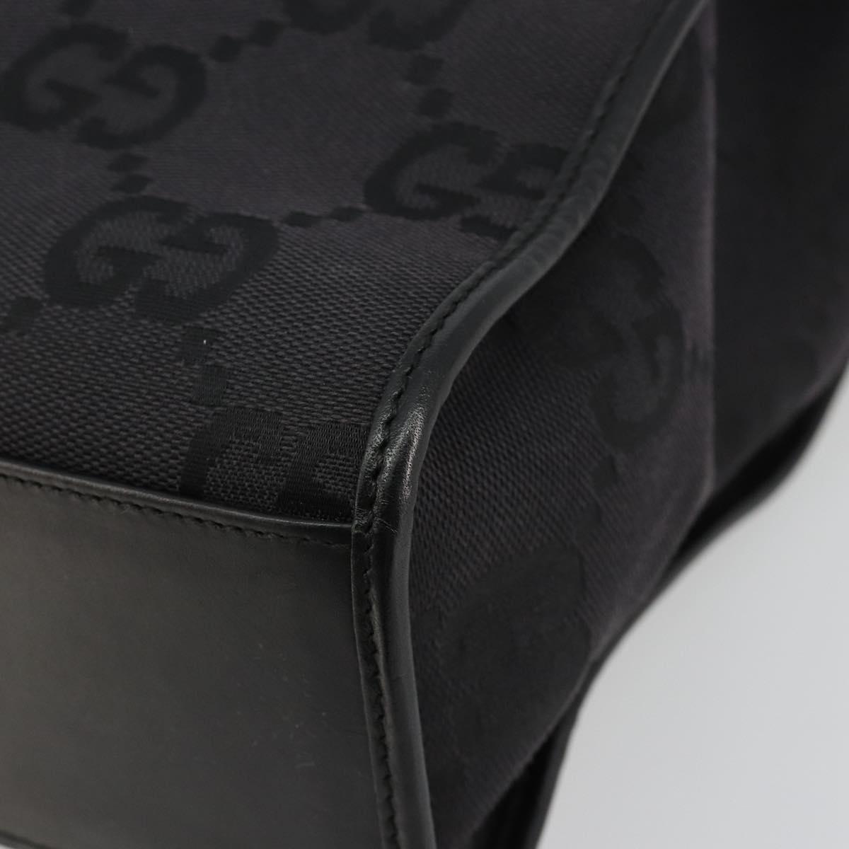 GUCCI GG Canvas Tote Bag Black Silver 002 1064 3444 Auth 182085A