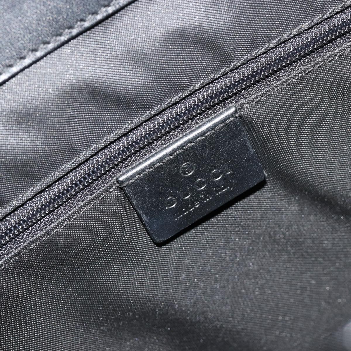 GUCCI GG Canvas Tote Bag Black Silver 002 1064 3444 Auth 182085A