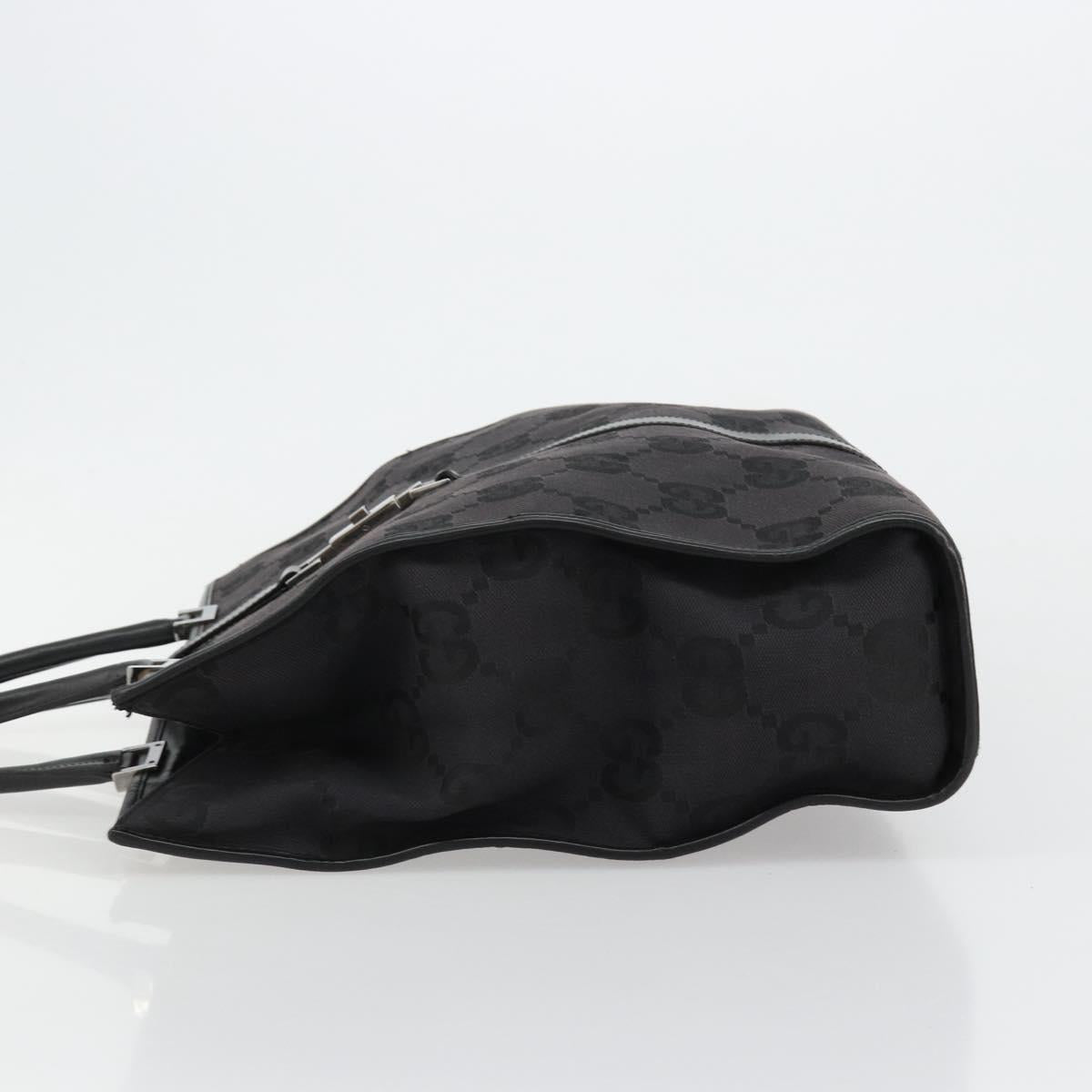 GUCCI GG Canvas Tote Bag Black Silver 002 1064 3444 Auth 182085A