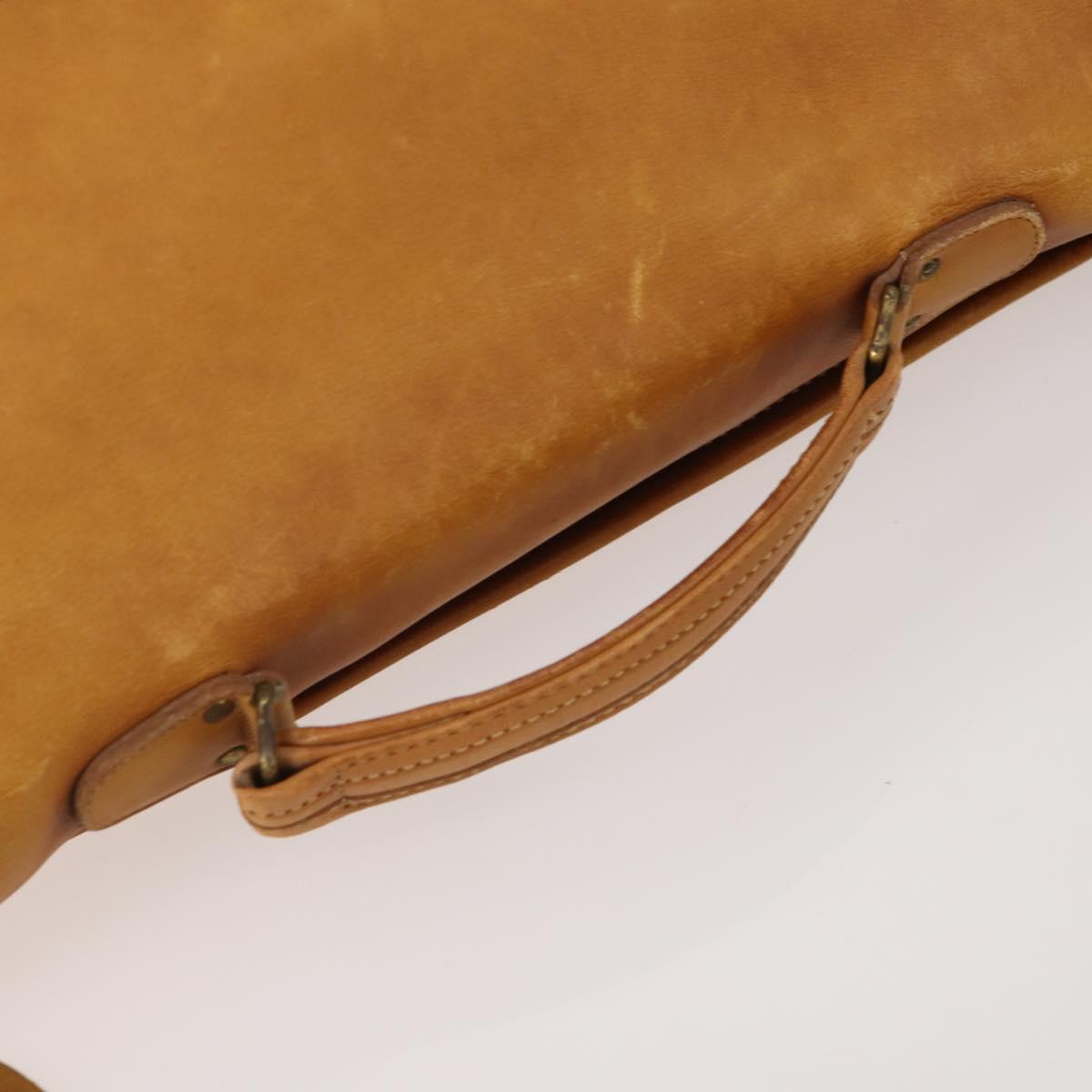 Coach Shoulder Bag Leather 2way Beige Auth 182094