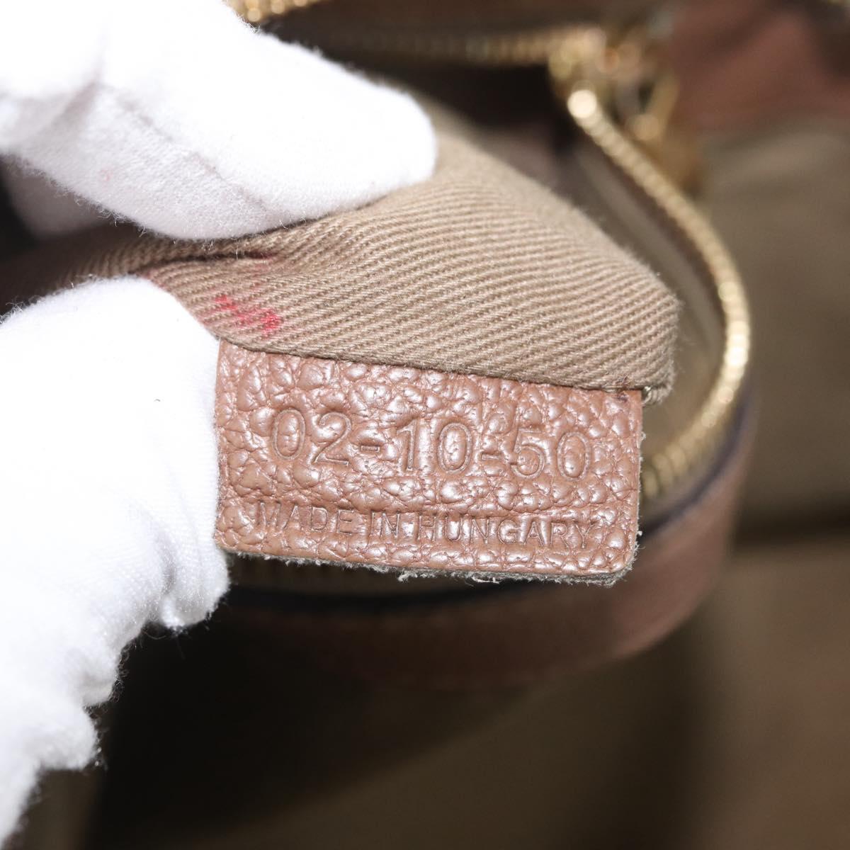 Chloe Elsie Hand Bag Leather Beige Gold Auth 182109