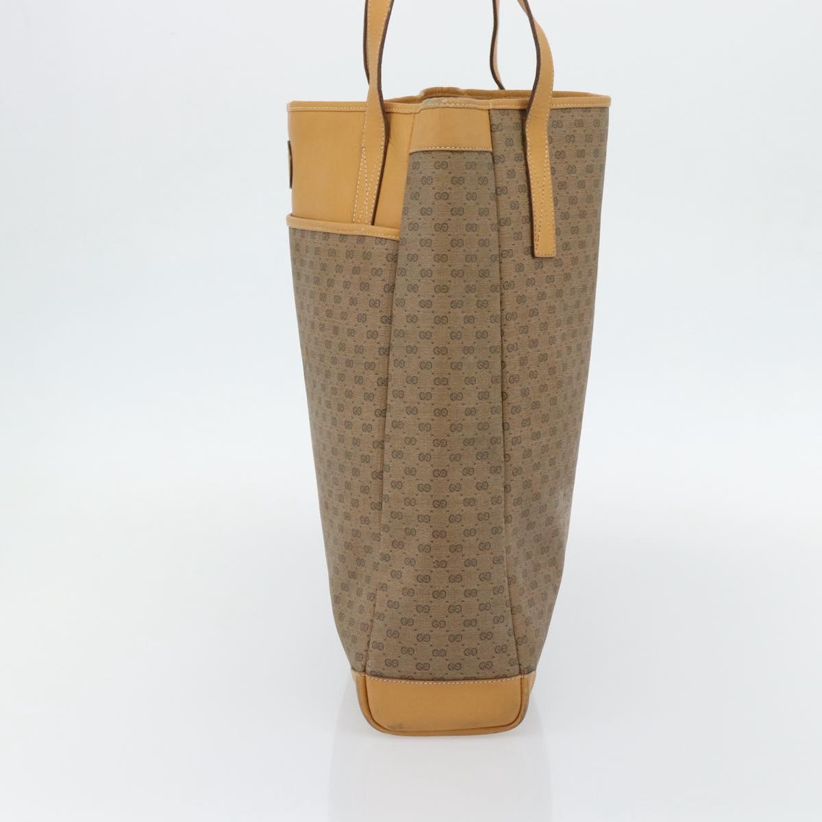 GUCCI Micro GG Supreme Tote Bag PVC Beige Gold 002 115 0135 Auth 182123