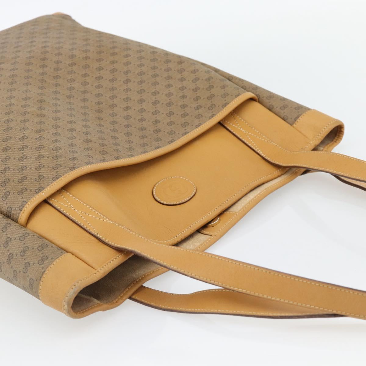 GUCCI Micro GG Supreme Tote Bag PVC Beige Gold 002 115 0135 Auth 182123
